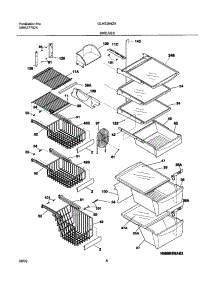09 - Shelves parts for Frigidaire Refrigerator GLHS264ZAB4 from AppliancePartsPros.com