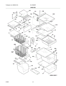 09 - Shelves parts for Frigidaire Refrigerator GLHS269ZDB5 from AppliancePartsPros.com