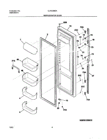 05 - Refrigerator Door parts for Frigidaire Refrigerator GLHS280ZAW5 from AppliancePartsPros.com