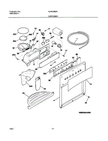 15 - Dispenser parts for Frigidaire Refrigerator GLHS280ZAW5 from AppliancePartsPros.com