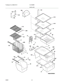 09 - Shelves parts for Frigidaire Refrigerator GLHS36EESB5 from AppliancePartsPros.com