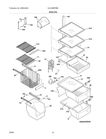 09 - Shelves parts for Frigidaire Refrigerator GLHS36EFSB0 from AppliancePartsPros.com