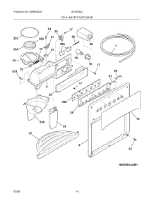 15 - Ice & Water Dispenser parts for Frigidaire Refrigerator GLHS36EJSB0 from AppliancePartsPros.com