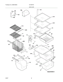 09 - Shelves parts for Frigidaire Refrigerator GLHS37EHW4 from AppliancePartsPros.com