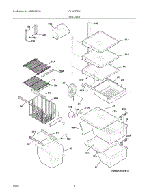 09 - Shelves parts for Frigidaire Refrigerator GLHS37EHW5 from AppliancePartsPros.com