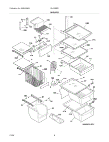 09 - Shelves parts for Frigidaire Refrigerator GLHS38EEPW2 from AppliancePartsPros.com