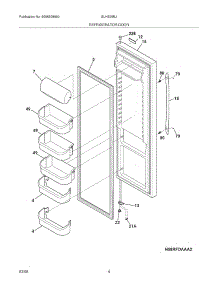 05 - Refrigerator Door parts for Frigidaire Refrigerator GLHS39EJPW0 from AppliancePartsPros.com