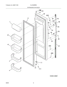 05 - Refrigerator Door parts for Frigidaire Refrigerator GLHS66EEB8 from AppliancePartsPros.com