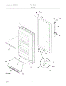 03 - Door parts for Frigidaire Refrigerator FRU17G4JW10 from AppliancePartsPros.com