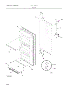 03 - Door parts for Frigidaire Refrigerator FRU17G4JW16 from AppliancePartsPros.com