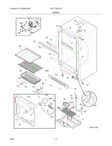05 - Cabinet parts for Frigidaire Refrigerator FRU17G4JW16 from AppliancePartsPros.com
