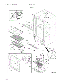05 - Cabinet parts for Frigidaire Refrigerator FRU17G4JW12 from AppliancePartsPros.com