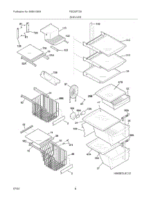 09 - Shelves parts for Frigidaire Refrigerator FSC23F7DSB1 from AppliancePartsPros.com