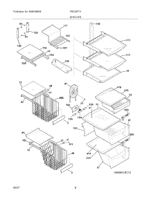 09 - Shelves parts for Frigidaire Refrigerator FSC23F7HB1 from AppliancePartsPros.com