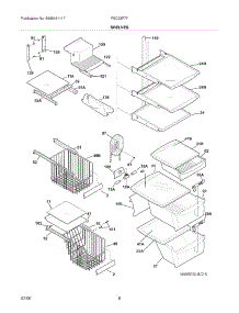 09 - Shelves parts for Frigidaire Refrigerator FSC23F7FW0 from AppliancePartsPros.com