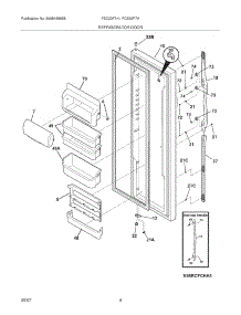 05 - Refrigerator Door parts for Frigidaire Refrigerator FSC23F7HW6 from AppliancePartsPros.com