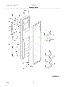 03 - Freezer Door parts for Frigidaire Refrigerator FSC23R5DW5 from AppliancePartsPros.com