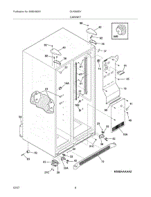 07 - Cabinet parts for Frigidaire Refrigerator GLHS65EHSB0 from AppliancePartsPros.com