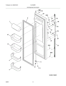 05 - Refrigerator Door parts for Frigidaire Refrigerator GLHS66EEB1 from AppliancePartsPros.com