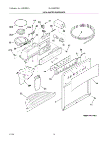 15 - Ice & Water Dispenser parts for Frigidaire Refrigerator GLHS66EFSB2 from AppliancePartsPros.com