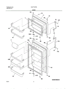 03 - Door parts for Frigidaire Refrigerator GLHT184RAQ0 from AppliancePartsPros.com