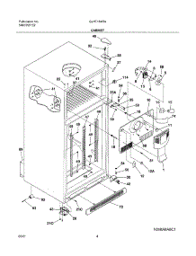 05 - Cabinet parts for Frigidaire Refrigerator GLHT184RAQ0 from AppliancePartsPros.com