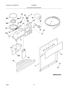 15 - Ice & Water Dispenser parts for Frigidaire Refrigerator GLHS69EHB2 from AppliancePartsPros.com