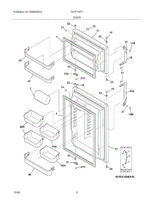 03 - Door parts for Frigidaire Refrigerator GLHT184TJW2 from AppliancePartsPros.com