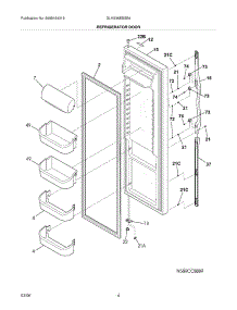 05 - Refrigerator Door parts for Frigidaire Refrigerator GLHS36EESB4 from AppliancePartsPros.com