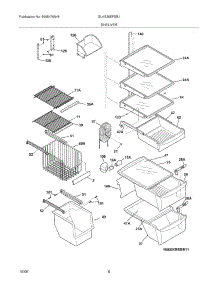 09 - Shelves parts for Frigidaire Refrigerator GLHS36EFSB1 from AppliancePartsPros.com
