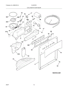 15 - Ice & Water Dispenser parts for Frigidaire Refrigerator GLHS37EHB5 from AppliancePartsPros.com