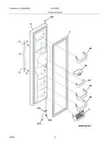 03 - Freezer Door parts for Frigidaire Refrigerator GLHS39EJPB1 from AppliancePartsPros.com