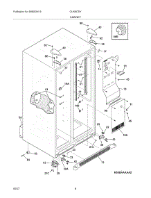 07 - Cabinet parts for Frigidaire Refrigerator GLHS65EHB7 from AppliancePartsPros.com