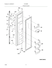 03 - Freezer Door parts for Frigidaire Refrigerator GLHS66EEBA from AppliancePartsPros.com