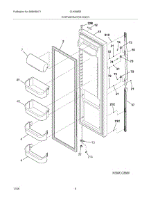 05 - Refrigerator Door parts for Frigidaire Refrigerator GLHS66EEBA from AppliancePartsPros.com