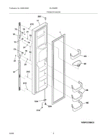 03 - Freezer Door parts for Frigidaire Refrigerator GLHS66EESB8 from AppliancePartsPros.com