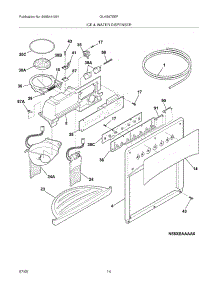 15 - Ice & Water Dispenser parts for Frigidaire Refrigerator GLHS67EEPB1 from AppliancePartsPros.com