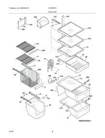 09 - Shelves parts for Frigidaire Refrigerator GLHS67EHW0 from AppliancePartsPros.com
