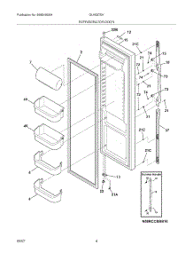 05 - Refrigerator Door parts for Frigidaire Refrigerator GLHS37EHQ2 from AppliancePartsPros.com
