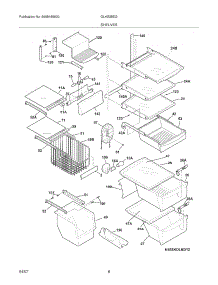 09 - Shelves parts for Frigidaire Refrigerator GLHS38EGW3 from AppliancePartsPros.com