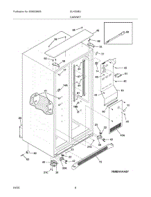 07 - Cabinet parts for Frigidaire Refrigerator GLHS38EJB1 from AppliancePartsPros.com