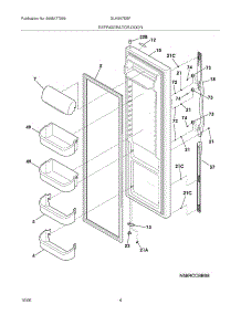 05 - Refrigerator Door parts for Frigidaire Refrigerator GLHS67ESFB2 from AppliancePartsPros.com
