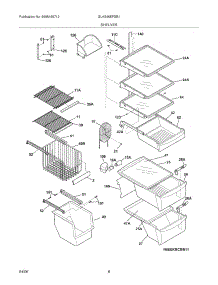 09 - Shelves parts for Frigidaire Refrigerator GLHS66EFSB1 from AppliancePartsPros.com