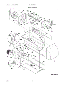 17 - Ice Container parts for Frigidaire Refrigerator GLHS66EFSB1 from AppliancePartsPros.com