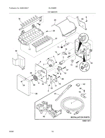 19 - Ice Maker parts for Frigidaire Refrigerator GLHS68EEB7 from AppliancePartsPros.com