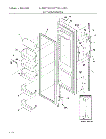 05 - Refrigerator Door parts for Frigidaire Refrigerator GLHS68EFQ0 from AppliancePartsPros.com
