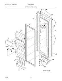 05 - Refrigerator Door parts for Frigidaire Refrigerator GHSC39ETES1 from AppliancePartsPros.com