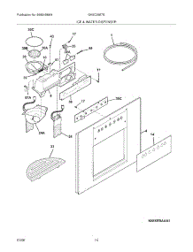 15 - Ice & Water Dispenser parts for Frigidaire Refrigerator GHSC39ETEW0 from AppliancePartsPros.com