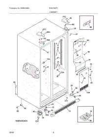 07 - Cabinet parts for Frigidaire Refrigerator GHSC39ETJW2 from AppliancePartsPros.com