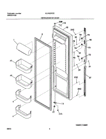 05 - Refrigerator Door parts for Frigidaire Refrigerator GLHS237ZCQ0 from AppliancePartsPros.com